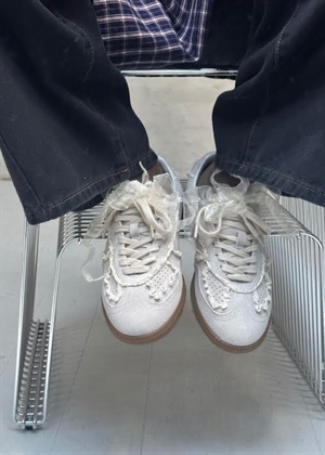 Crochet cream leather sneakers Crochet Cream ALOHAS